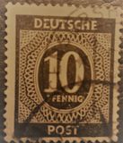 [1a edizione del Consiglio di controllo alleato - A Berlino e nella zona sovietica valido fino al 1948-07-31 - Filigrana: DEUTSCHE POST multipla, discendente , Scrivi A7]