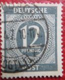 [1a edizione del Consiglio di controllo alleato - A Berlino e nella zona sovietica valido fino al 1948-07-31 - Filigrana: DEUTSCHE POST multipla, discendente , Scrivi A9]