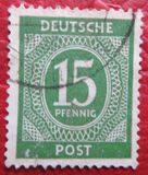 [1a edizione del Consiglio di controllo alleato - A Berlino e nella zona sovietica valido fino al 1948-07-31 - Filigrana: DEUTSCHE POST multipla, discendente , Scrivi A11]