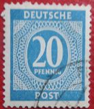 [1a edizione del Consiglio di controllo alleato - A Berlino e nella zona sovietica valido fino al 1948-07-31 - Filigrana: DEUTSCHE POST multipla, discendente , Scrivi A13]