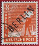 [BERLIN in Black Overprint on "Allied Occupation Zone" Stamps, tegund A2]