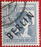 [BERLIN in Black Overprint on "Allied Occupation Zone" Stamps, tegund A4]