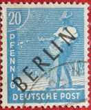 [BERLIN in Black Overprint on "Allied Occupation Zone" Stamps, tegund A7]