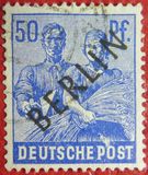 [BERLIN in Black Overprint on "Allied Occupation Zone" Stamps, tegund A12]