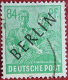 [BERLIN in Black Overprint on "Allied Occupation Zone" Stamps, tegund A15]