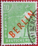 [BERLIN in Red Overprint on "Allied Occupation Zone" Stamps, type B3]
