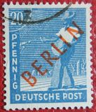 [BERLIN in Red Overprint on "Allied Occupation Zone" Stamps, type B5]
