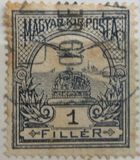 [Turul over Crown of Saint Stephen - New Watermark, type F58]