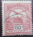 [Turul over Crown of Saint Stephen - New Watermark, type F69]
