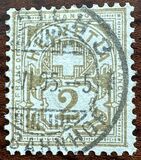 [Helvetia - Cross & Shield - Fiber Paper, प्रकार L]