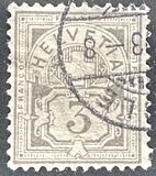 [Helvetia - Cross & Shield - Fiber Paper, प्रकार L1]
