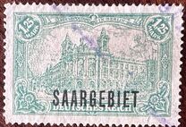 [German Empire Postage Stamps Overprinted "SAARGEBIET", type G]