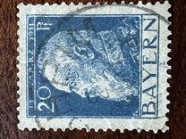 [The 90th Anniversary of the Birth of Prince Luitpold - Type I: Small 9 and no Foot on 1 in "1911". Type II: Large 9 and Foot on 1 in "1911", tipas F6]