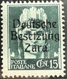 [Italy Postage Stamps of 1929, 1930 & 1942 Overprinted "Deutsche Besetzung Zara", type A2]