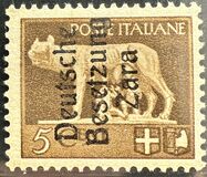 [Italy Postage Stamps of 1929, 1930 & 1942 Overprinted "Deutsche Besetzung Zara", type A]
