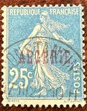 [French Postage Stamps Overprinted "ALGÈRIE" in Red, タイプ A2]