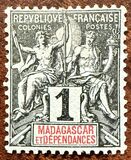 [Inscription: "MADAGASCAR ET DEPENDANCIES", Вид H]