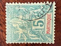 [Inscription "MARTINIQUE" in Red or Blue Colour, Tip F4]