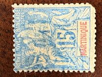 [Inscription "MARTINIQUE" in Red or Blue Colour, Tip F6]