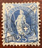 [Svizzera in piedi - Carta: bianca - Filigrana: Marchio di controllo 1 (croce all'int. dell'ovale), Scrivi M7]