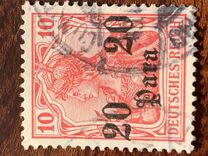 [German Empire Postage Stamps Surcharged - Inscription: "DEUTSCHES REICH" - Watermarked, Вид E1]