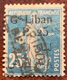 [French Postage Stamps Surcharged & Overprinted in French & Arabic, type D5]