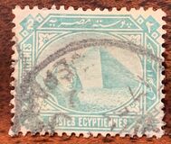 [Sphinx and Pyramid - Inscription "POSTES EGYPTIENNES" - Regular Paper, type U]