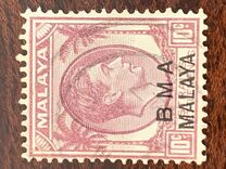 [Straits Settlements Postage Stamps Overprinted "B M A MALAYA" in Black or Red Colour, Tip A6]