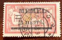 [French Postage Stamps Overprinted "MEMEL" and Surcharged, Scrivi B10]