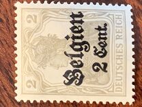 [German Empire Postage Stamps Surcharged "F and Cent" & Overprinted "Belgien", Typ B]