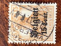 [German Empire Postage Stamps Surcharged "F and Cent" & Overprinted "Belgien", Typ B6]