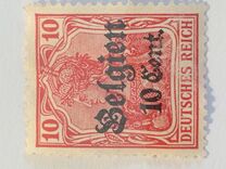 [German Empire Postage Stamps Surcharged "F and Cent" & Overprinted "Belgien", Tipi B4]