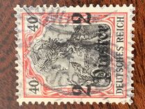 [German Empire Postage Stamps Surcharged - Inscription: "DEUTSCHES REICH" - Watermarked, Вид E5]