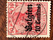 [German Empire Postage Stamps Surcharged "Fr. and C." or "Centimes" & Overprinted "Belgien", type A2]