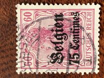 [German Empire Postage Stamps Surcharged "Fr. and C." or "Centimes" & Overprinted "Belgien", type A5]