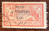 [French Postage Stamps Surcharged & Overprinted Syrie in French and Arabic, type U9]
