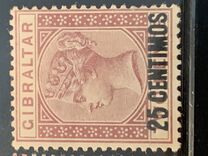 [Queen Victoria, 1819-1901 - Stamps of 1886 Surcharged "CENTIMOS", type F2]