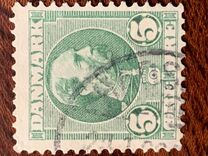 [King Christian IX, 1818-1906 - Vertical and Horizontal Lines in Background in Oval, type N]