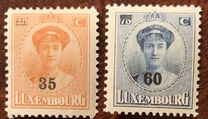 [Grand Duchess Charlotte - Surcharged, type AJ]