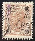 [Emperor Franz Josef I, 1830-1916 - Granite Paper. Numerals in Black, type N9]