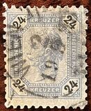 [Emperor Franz Josef I, 1830-1916 - Black Numerals on White Background, typ P1]