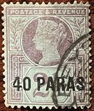 [Great Britain Postage Stamps Surcharged, type B]