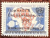 [Ruanda Urundi Isasue of 1960 Overprinted "HOMMAGE A DAG HAMMARSKJÖLD ROYAUME DU BURUNDI", Scrivi AD]