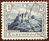 [Grand Dutchess Charlotte and View of Vianden, tegund O1]