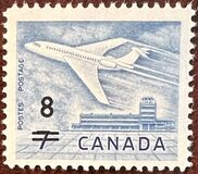 [Airliner & Ottawa Airport - Stamp of 1964 Surcharged, type JJ2]