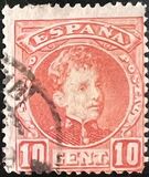 [King Alfonso XIII - Blue Control Numbers on Backside, Typ AT2]