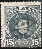 [King Alfonso XIII - Blue Control Numbers on Backside, Typ AT3]