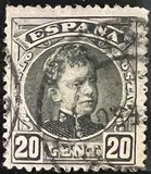 [King Alfonso XIII - Blue Control Numbers on Backside, Typ AT4]