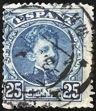 [King Alfonso XIII - Blue Control Numbers on Backside, Typ AT5]