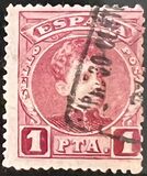 [King Alfonso XIII - Blue Control Numbers on Backside, Typ AT9]